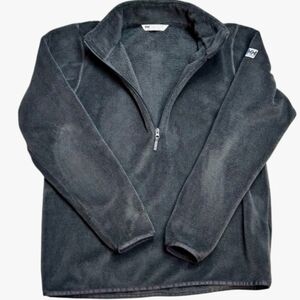 Helly Hansen Grey Fleece 1/4 Zip Pullover Mock Soft Unisex Men's XL Sport